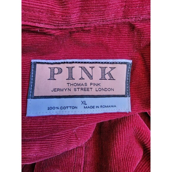 Thomas Pink of London Raspberry Brushed Cotton Button Front Shirt XL Designer - Picture 1 of 7